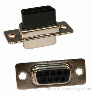 Crimp D-sub Connectors, Female or Male Type with 5A Contact Current Rating